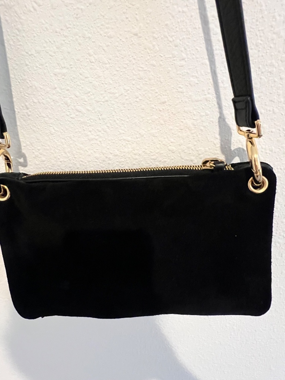 Margot Black Leather & Suede Convertible Multi-Way Crossbody Bag - Picture 14 of 16